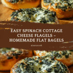 Easy Spinach Cottage Cheese Flagels (Flat Bagels) Recipe