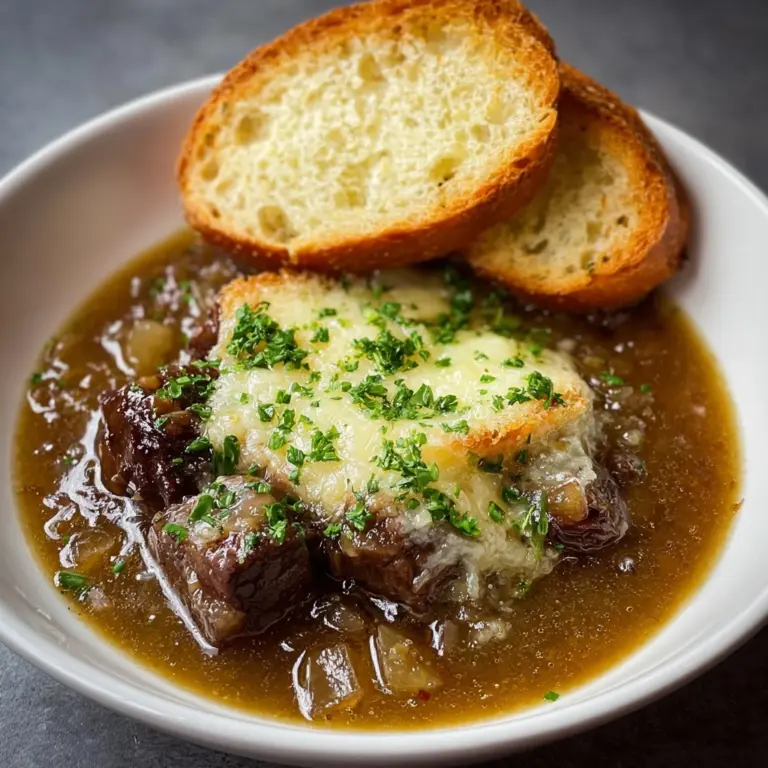 French Onion Beef Short Rib Soup Recipe
