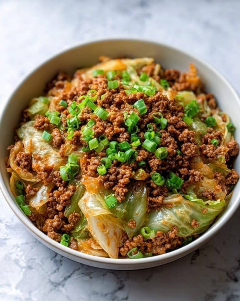 Healthy Chinese Ground Beef & Cabbage Stir Fry Recipe