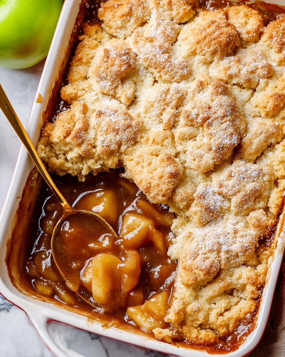 Easy Apple Cobbler with Crispy Topping and Warm Spiced Apple Filling Recipe