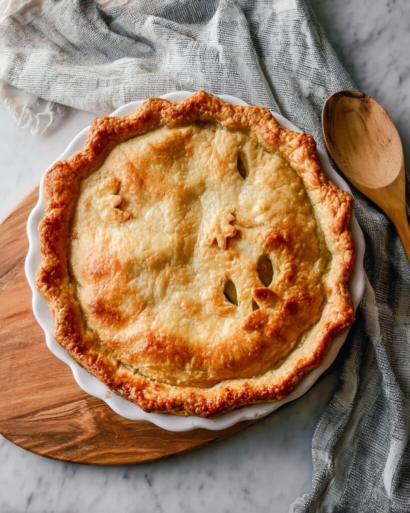 Golden Chicken Pot Pie with Buttery Puff Pastry Crust Recipe