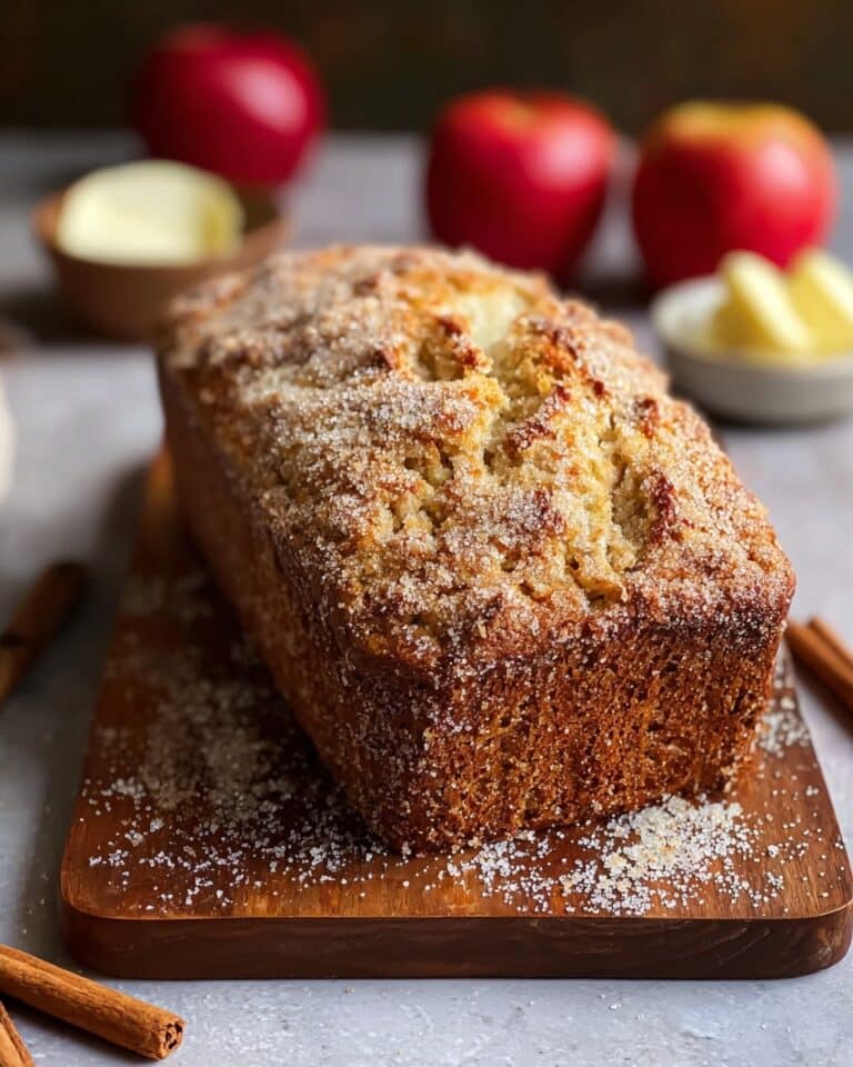 Spiced Apple Cider Donut Loaf with Cinnamon Sugar Crust Recipe