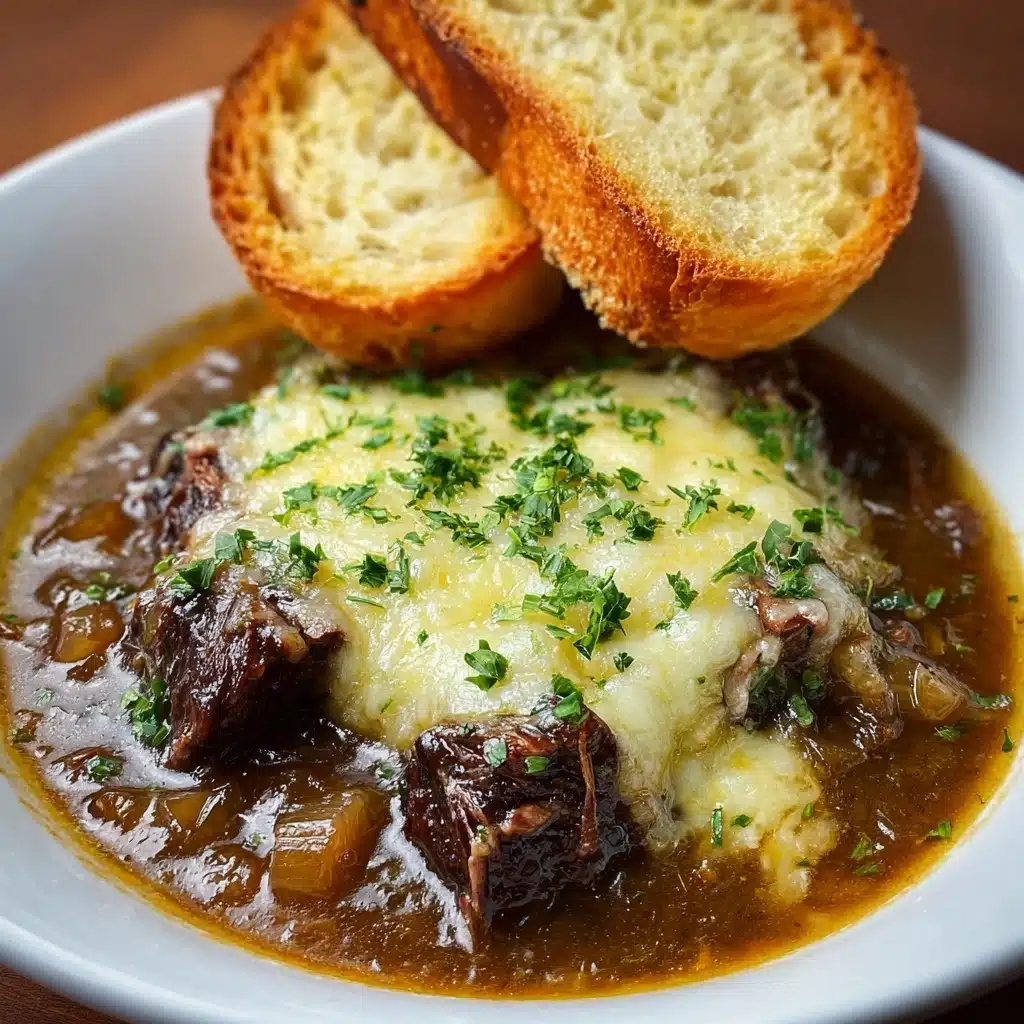 French Onion Beef Short Rib Soup Recipe - Recipe Image
