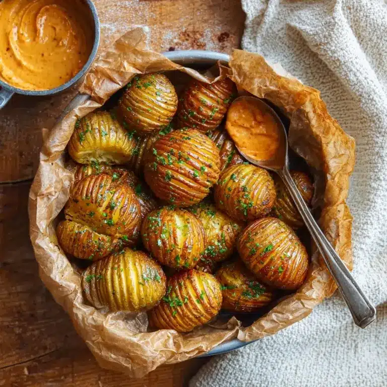 Oven-Baked Mini Hasselback Potatoes with Vegan Cajun Mayo Recipe