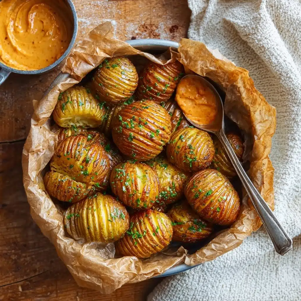 Oven-Baked Mini Hasselback Potatoes with Vegan Cajun Mayo Recipe