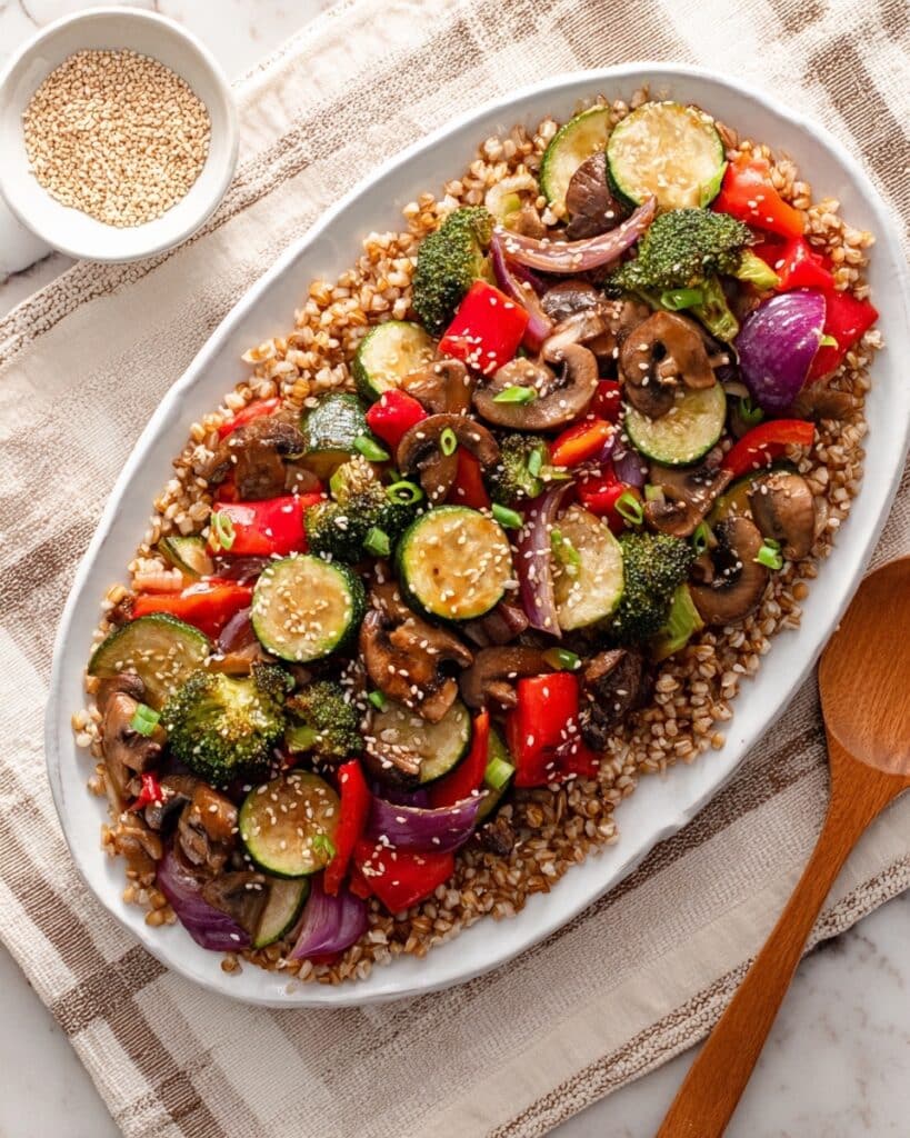 Korean BBQ Roasted Vegetables with Farro Recipe