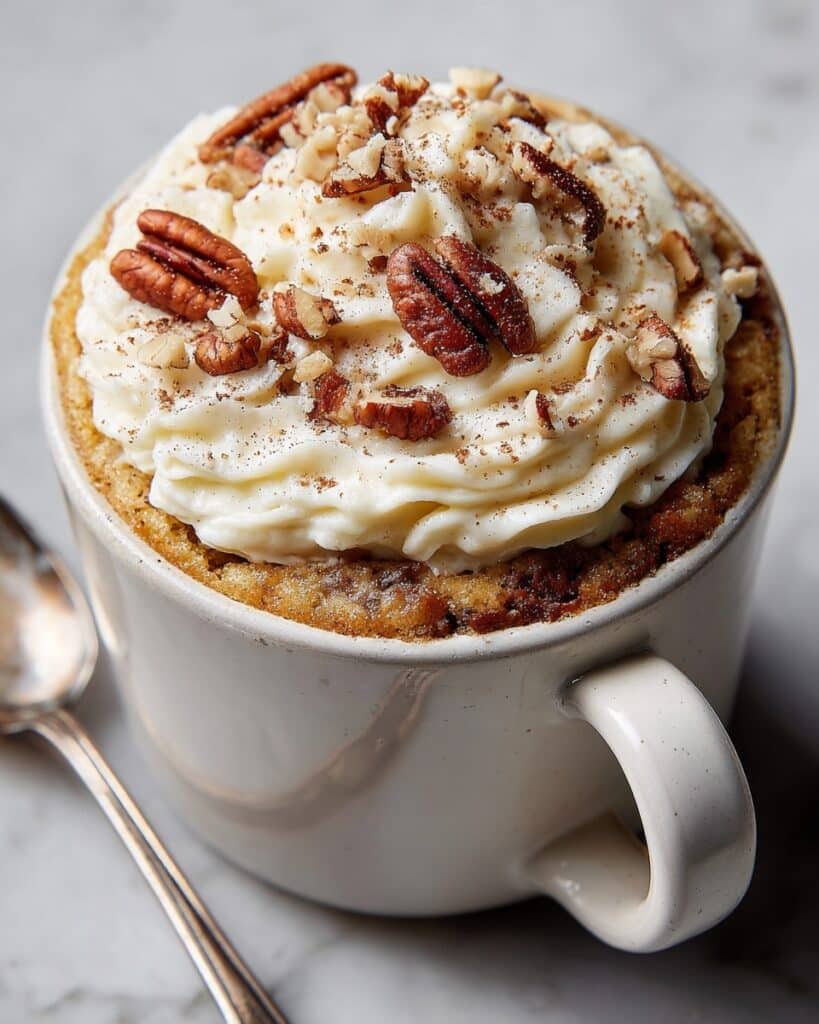 3-Minute Keto Cinnamon Roll Mug Cake Recipe