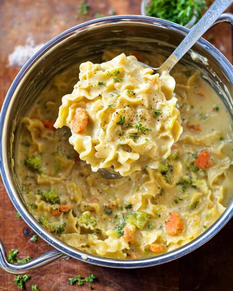 Creamy Vegetable Pasta Soup Recipe