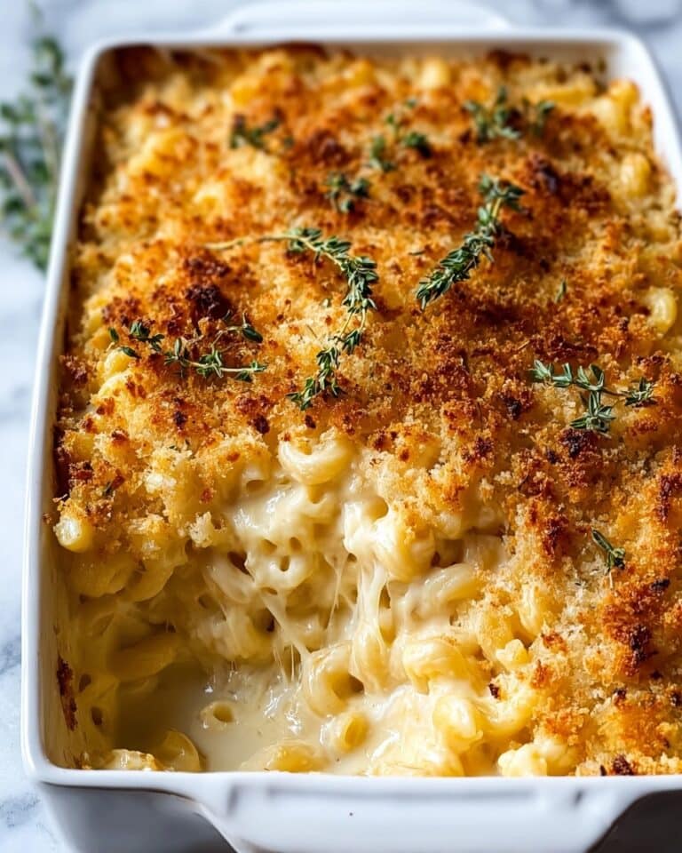 Creamy Baked Mac and Cheese with Crunchy Ritz Topping Recipe