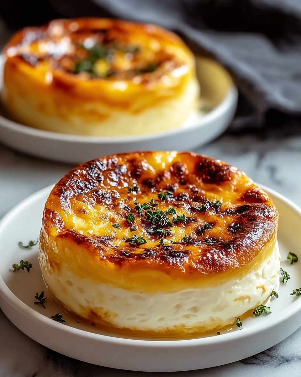 Three golden-brown cheese spirals sit close together on a white plate, each showing two layers: a white, soft textured base and a shiny, browned, caramelized spiral top. Small green herb bits are sprinkled evenly over the top surface of each spiral, adding a fresh contrast. The edges of the spirals are slightly crisp and darker, highlighting the roasting. The plate is set on a white marbled texture, with a soft cloth partially visible beneath. Photo taken with an iphone --ar 4:5 --v 7