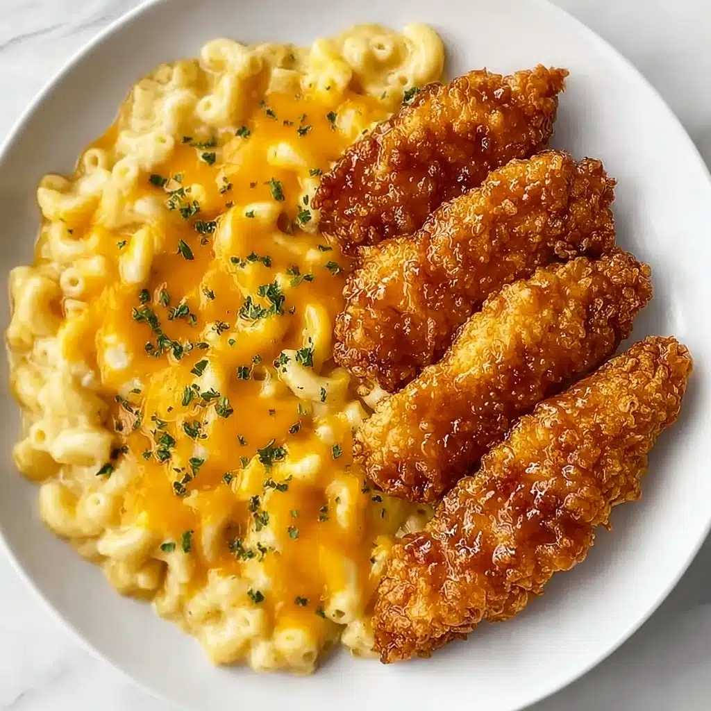 Hot Honey Chicken Tenders with Baked Mac and Cheese Recipe - Recipe Image
