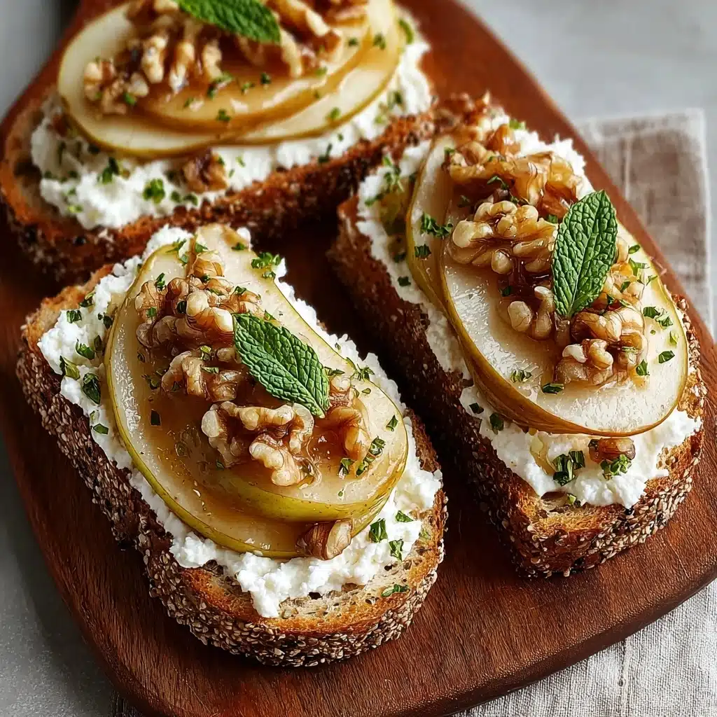Pear & Honey Ricotta Toast Recipe - Recipe Image