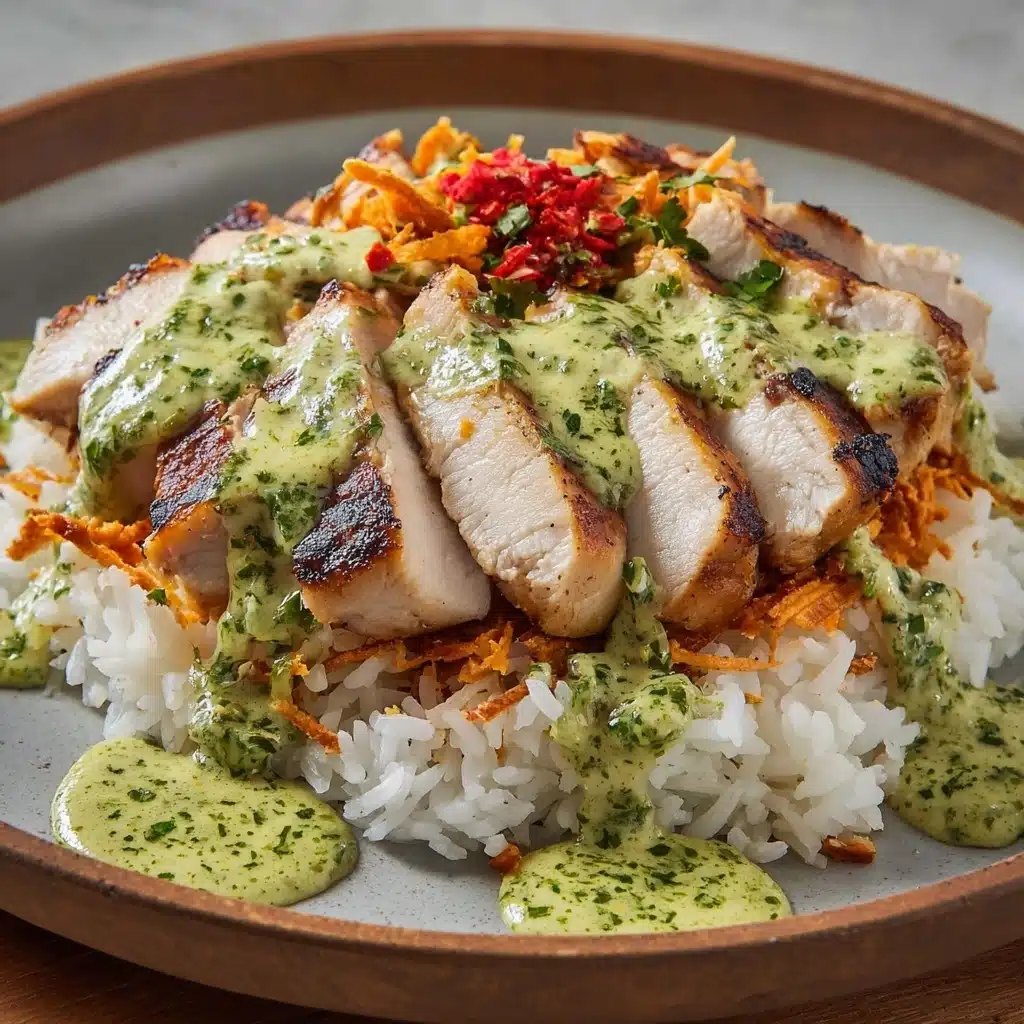 Easy Peruvian Chicken And Rice with Green Sauce Recipe - Recipe Image