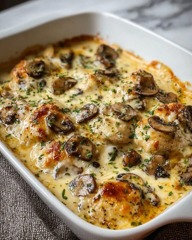 Keto Garlic Mushroom Chicken Casserole — Low-Carb Comfort Dinner Recipe