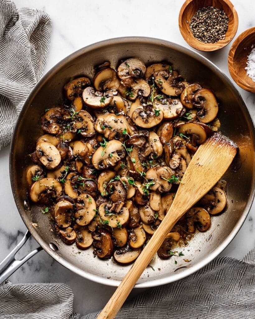 Sautéed Mushrooms with Garlic, Thyme, and Soy Sauce Recipe