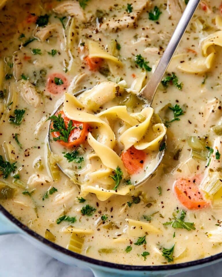 Creamy Chicken Noodle Soup Recipe