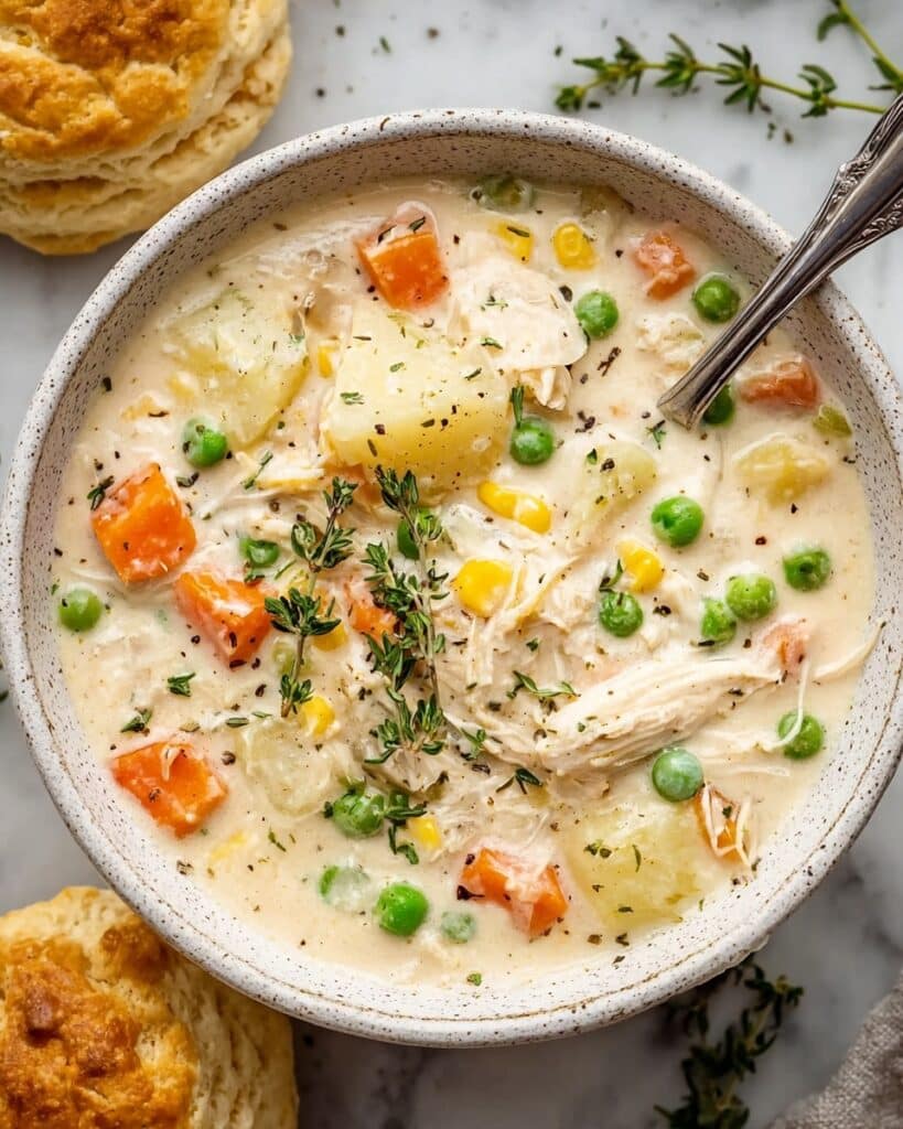 Creamy Chicken Pot Pie Soup Recipe