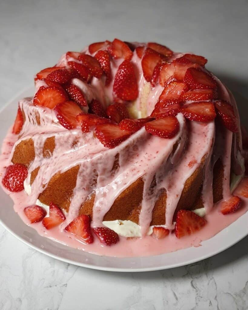 Southern Strawberry Cream Bundt Cake Recipe