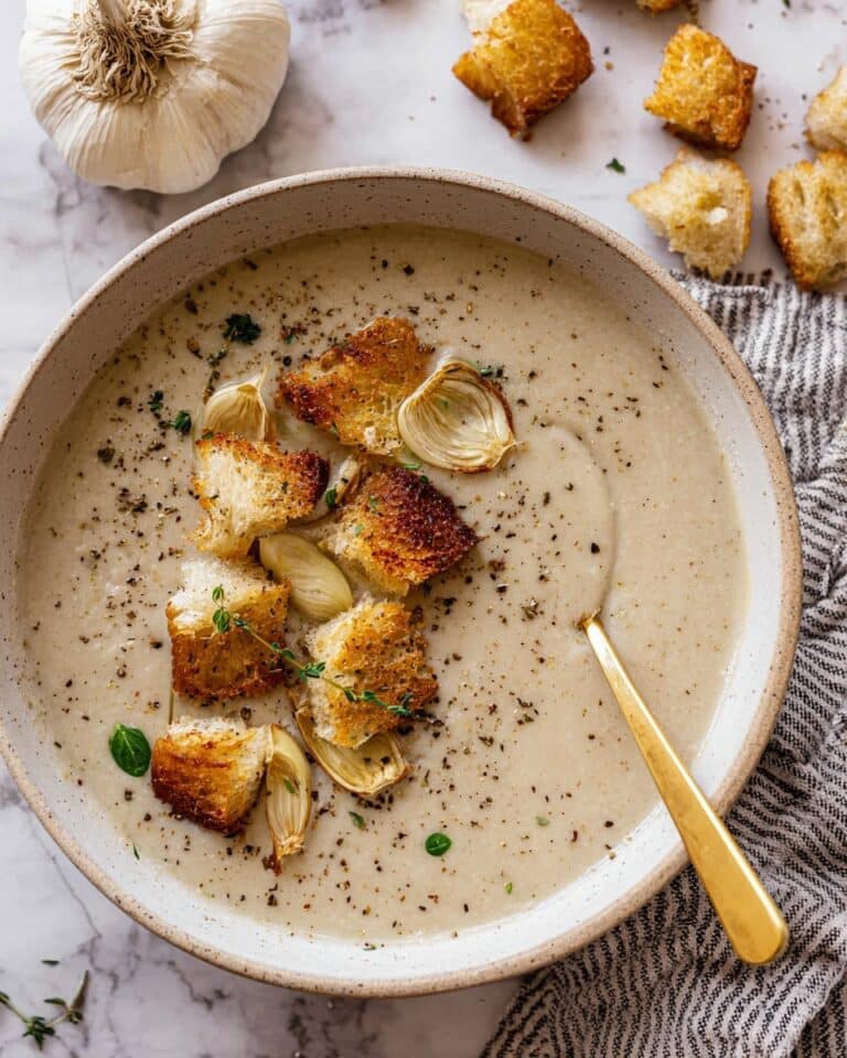 Roasted Garlic Soup Recipe