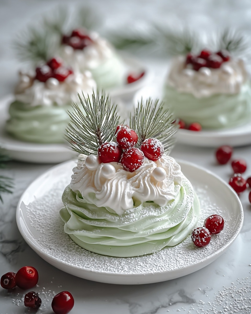 Delicious Holiday Wreath Meringues with Berries & Cream Recipe