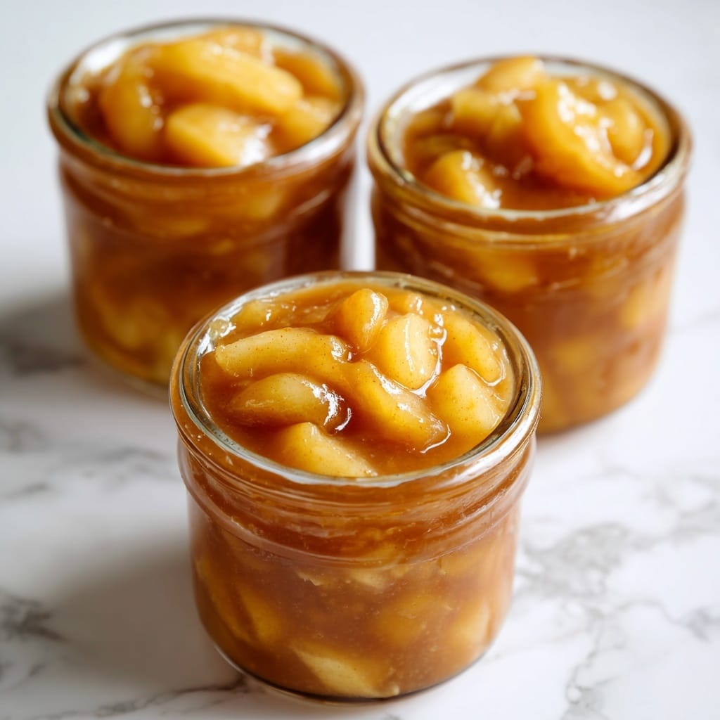 A clear glass jar with a metal clasp filled with cubed, light yellow fruit pieces soaked in a dark brown syrup, the fruit looks soft and juicy. The jar is sitting on a white marbled surface with a blurry dark object behind it. The glass reflects light softly, showing the syrup’s thick texture inside. photo taken with an iphone --ar 4:5 --v 7