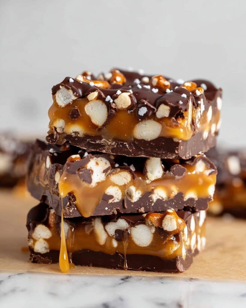 Salted Caramel Pretzel Bark Recipe