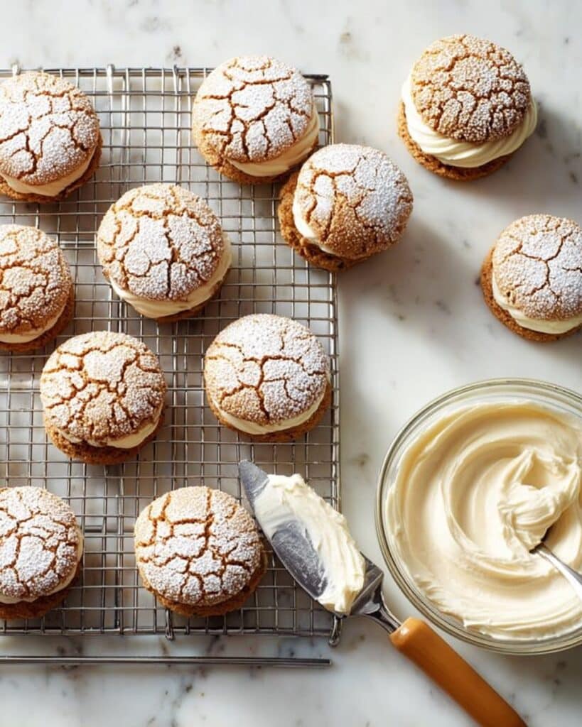 Gingerbread Crinkle Cookie Sandwiches Recipe