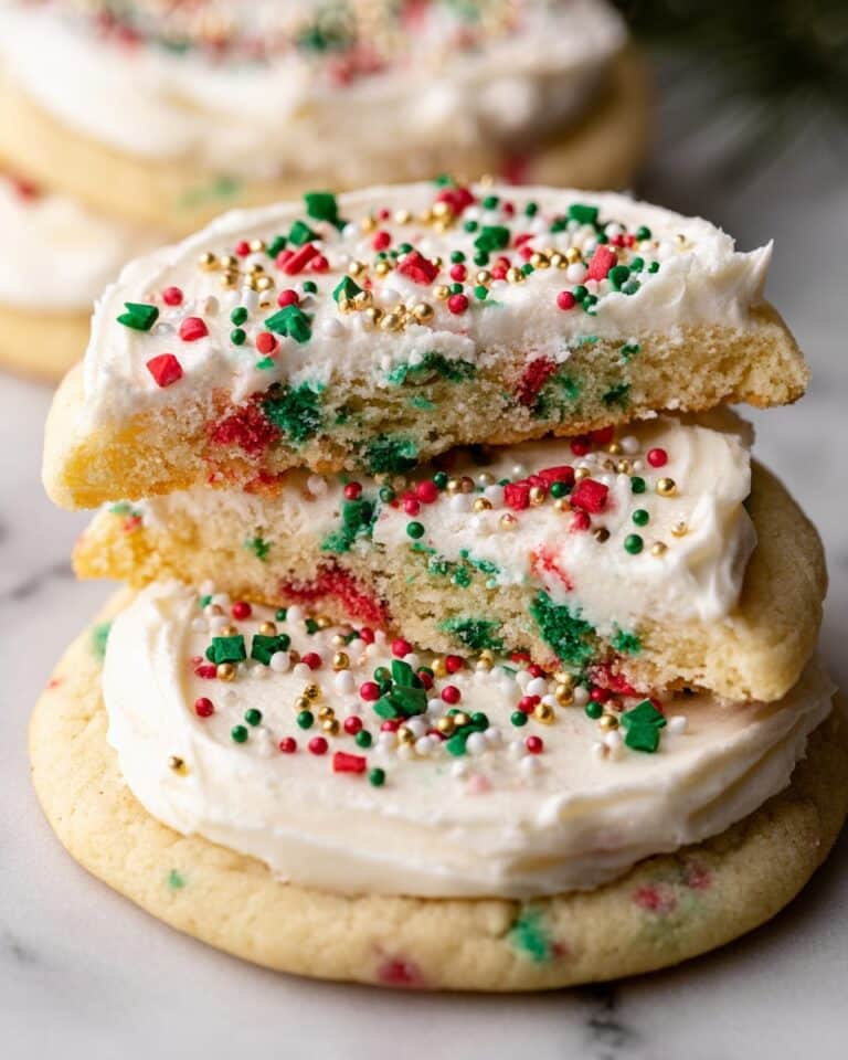 Christmas Sugar Cookies with Whipped Vanilla Frosting Recipe