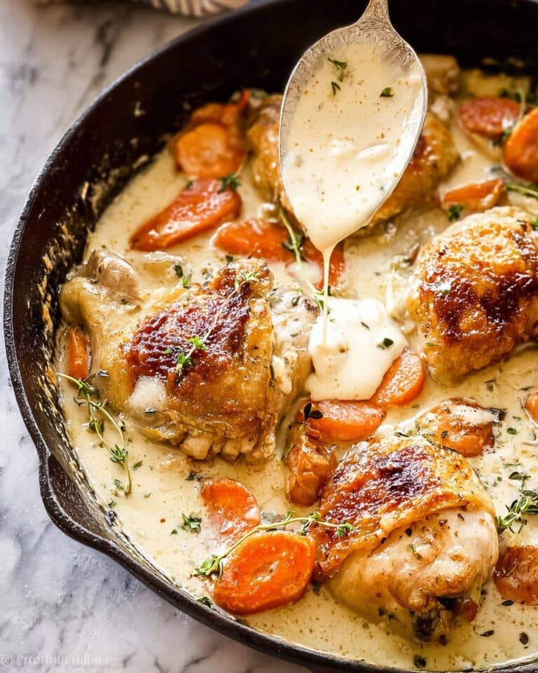 Creamy Chicken Fricassee with Vegetables Recipe