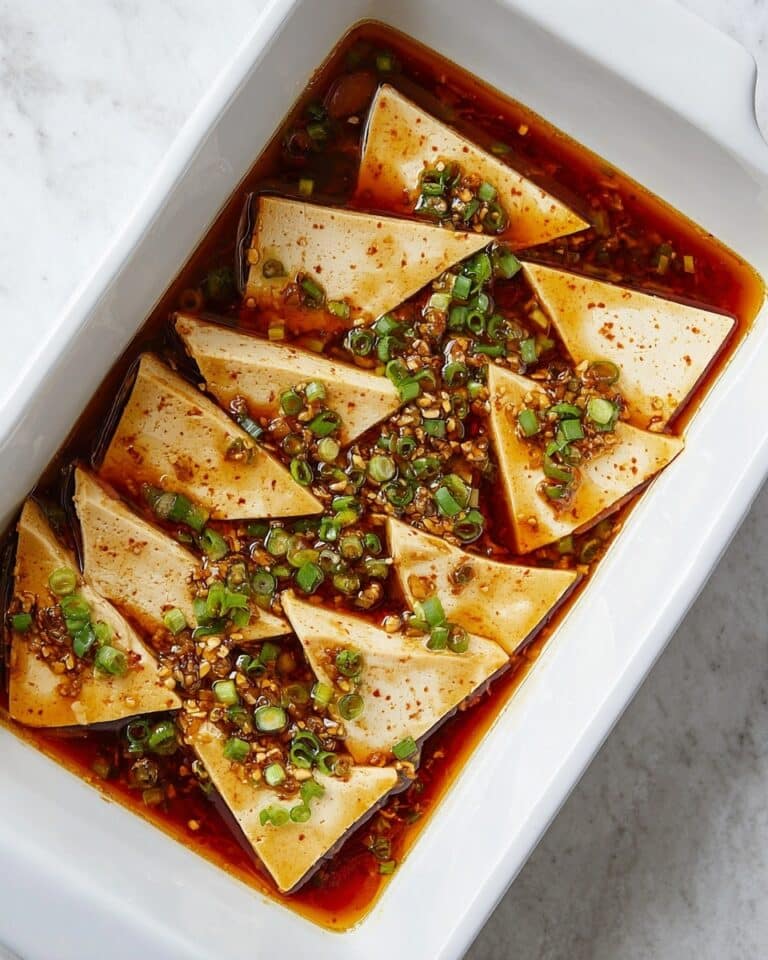 Pan-Fried Garlic Tofu with Lemon and Green Onion Recipe