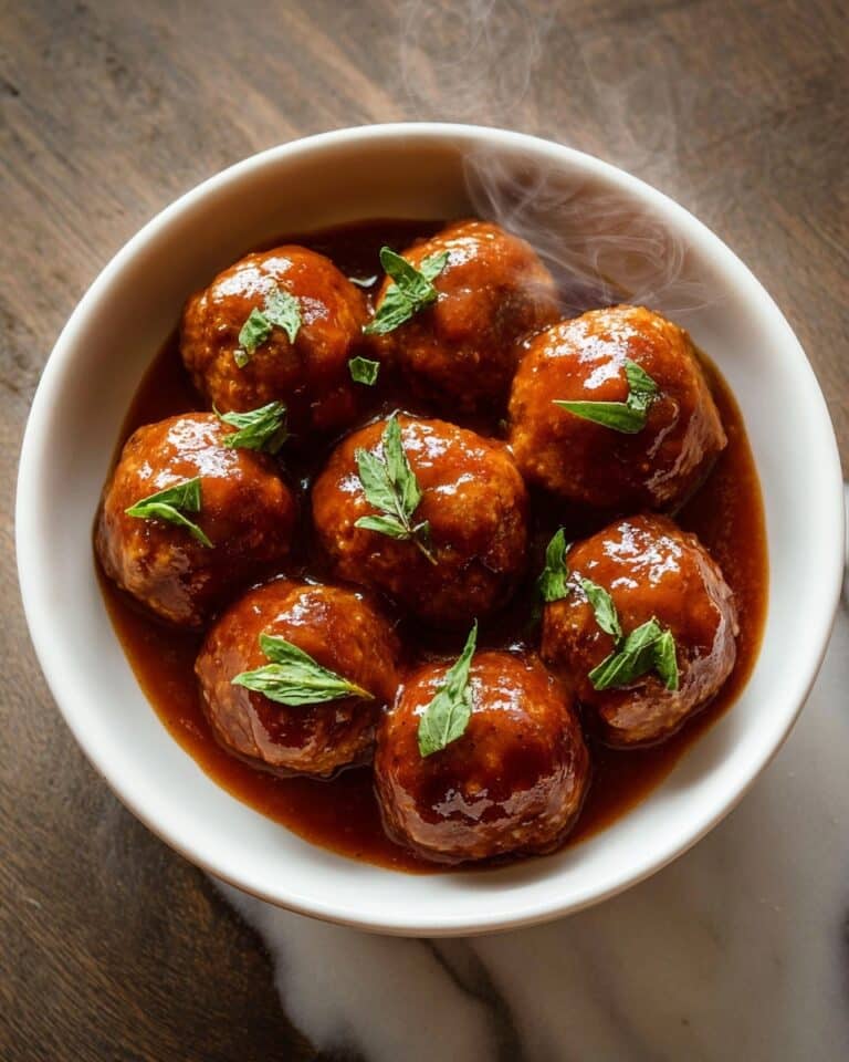 Slow Cooker Bourbon Apple Butter Meatballs Recipe