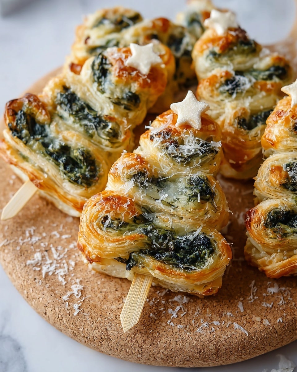A close-up image shows a roll of dough folded into three distinct layers, with a creamy light yellow filling mixed with chopped dark green spinach evenly spread between each layer. The dough looks soft and slightly thick, while the spinach and cheese mixture has a textured and moist appearance. The roll is placed on a white marbled surface, with blurred skewered dough rolls in the background and white tiled walls behind them. The lighting highlights the fresh ingredients and the smooth, soft dough. photo taken with an iphone --ar 4:5 --v 7