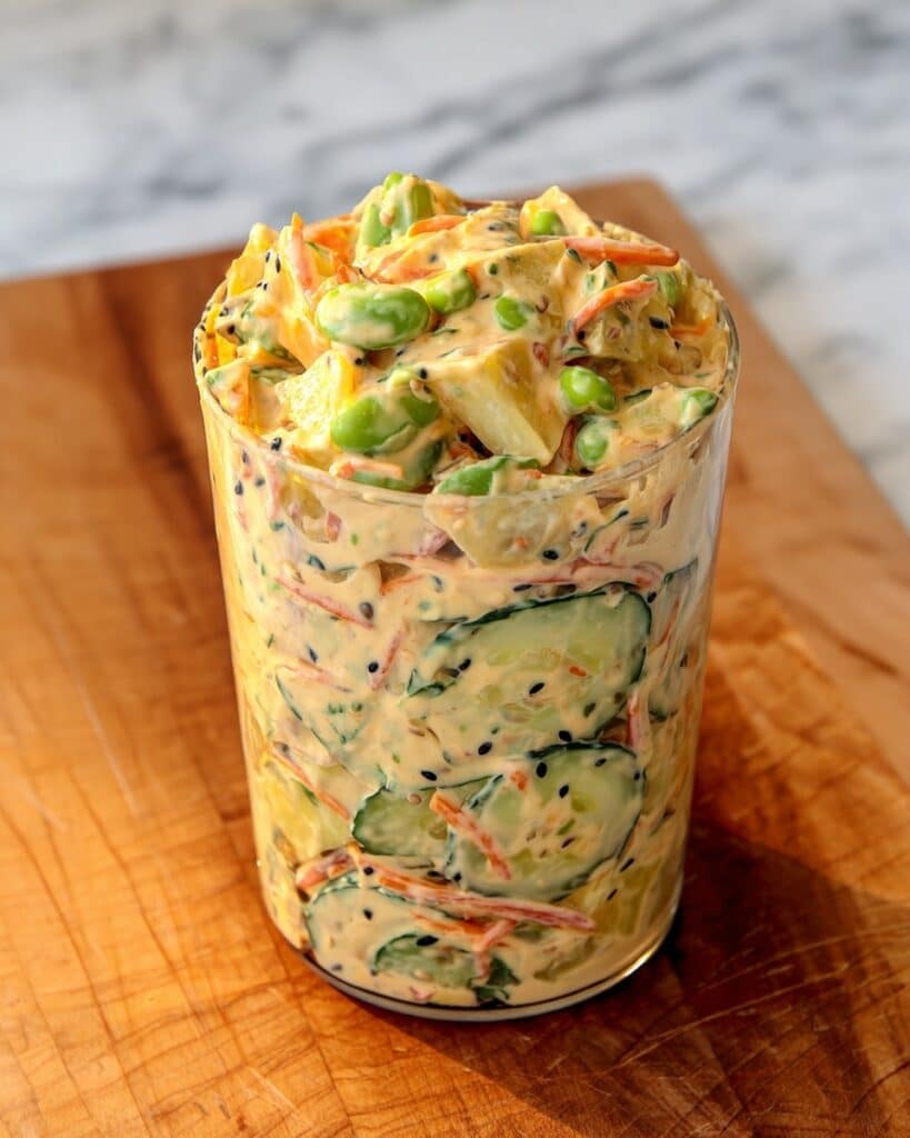 Creamy Asian Cucumber Salad Bowl Recipe