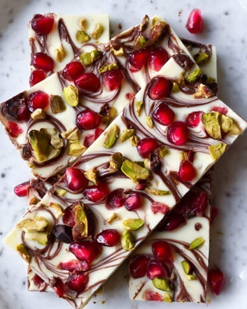 Pomegranate Pistachio Chocolate Bark Recipe