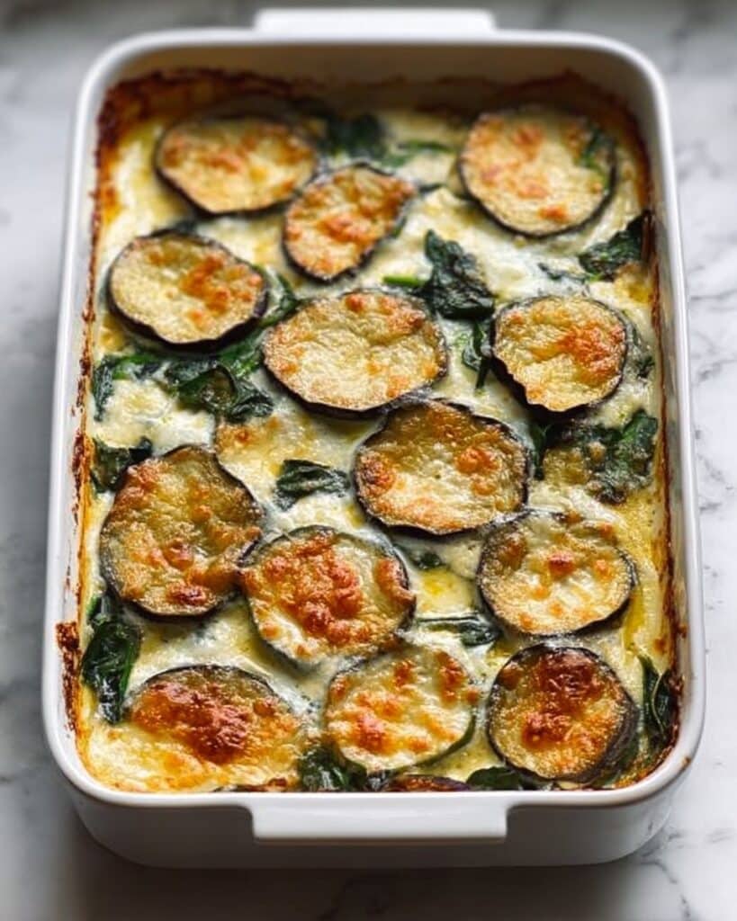 Golden Mediterranean Zucchini Bake with Spinach, Herbs, and Crumbled Feta Recipe