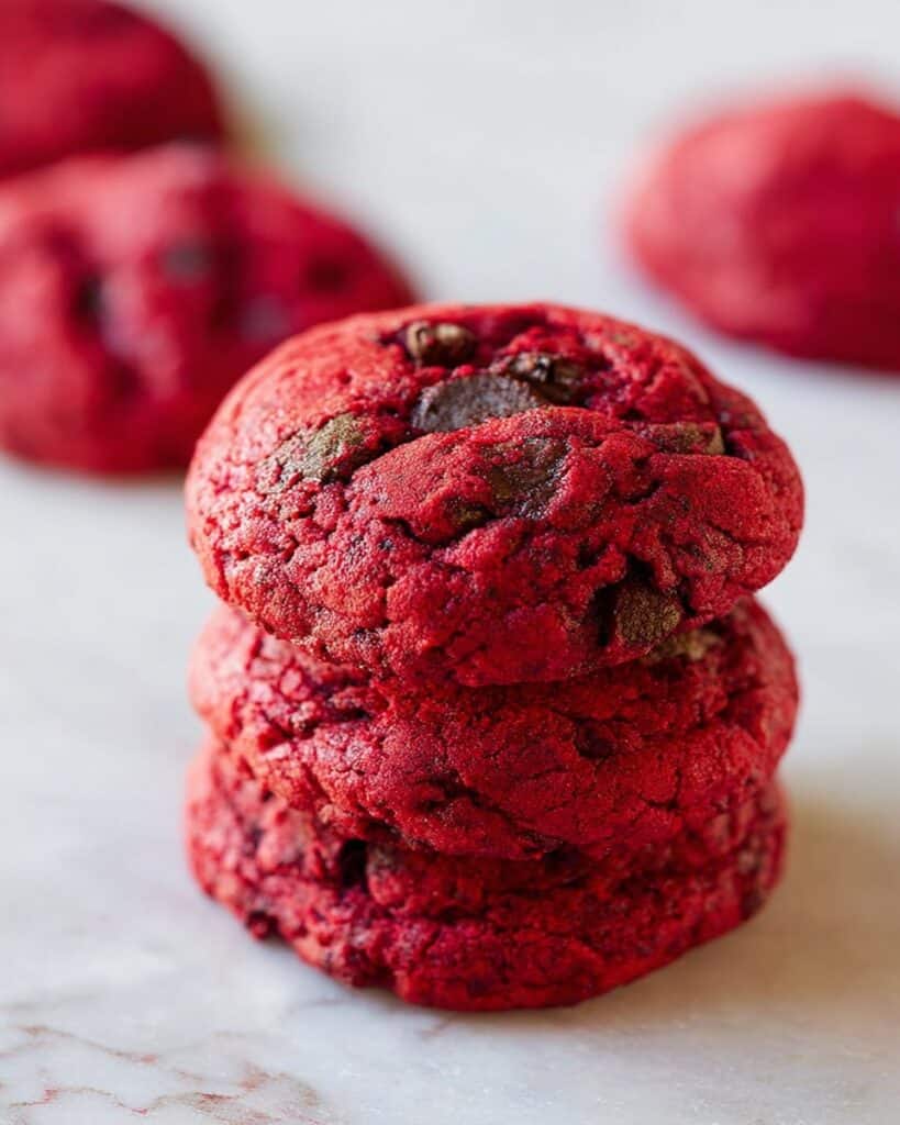 Chocolate Chip Red Velvet Cake Mix Cookies Recipe