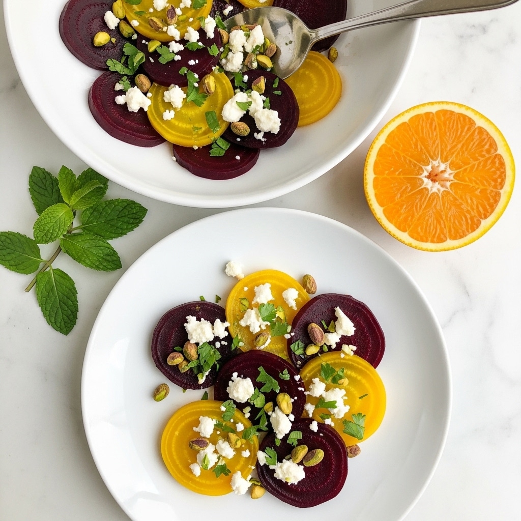 Roasted Beet Salad with Orange Tahini Dressing Recipe