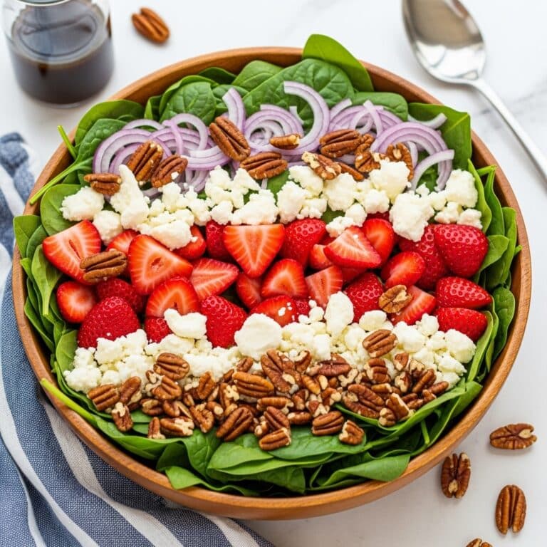 Strawberry Spinach Salad with Poppy Seed Dressing and Toasted Pecans Recipe