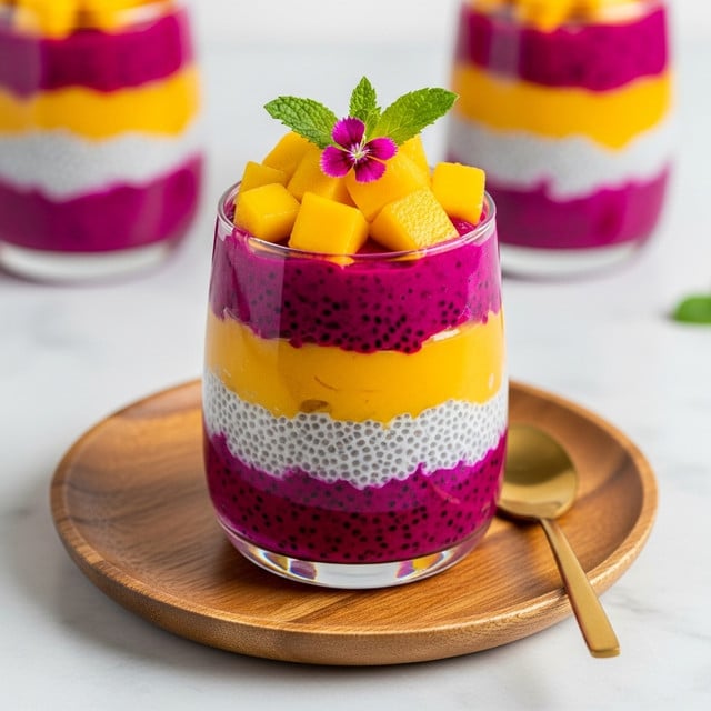 Mango and Dragon Fruit Chia Pudding Recipe
