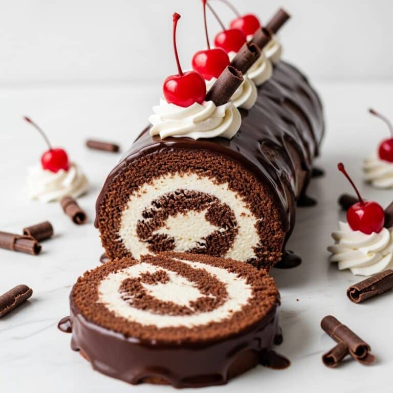 Elegant Black Forest Cake Roll Recipe