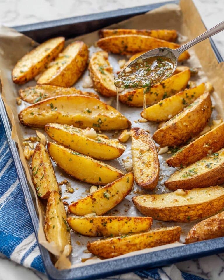 Greek Fries with Garlic and Feta Recipe