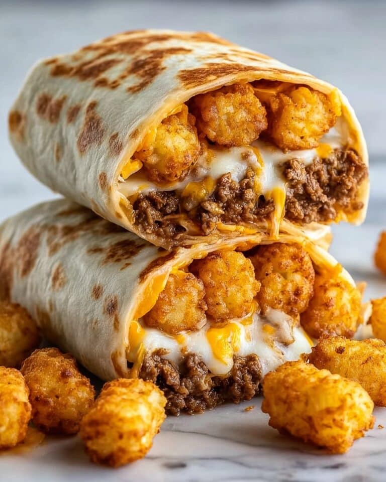 Comforting Ground Beef and Tater Tot Burritos Recipe