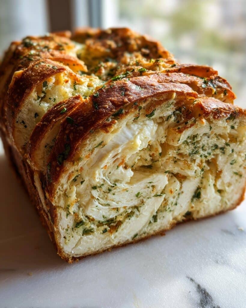 Swirled Garlic Herb and Cheese Bread Recipe