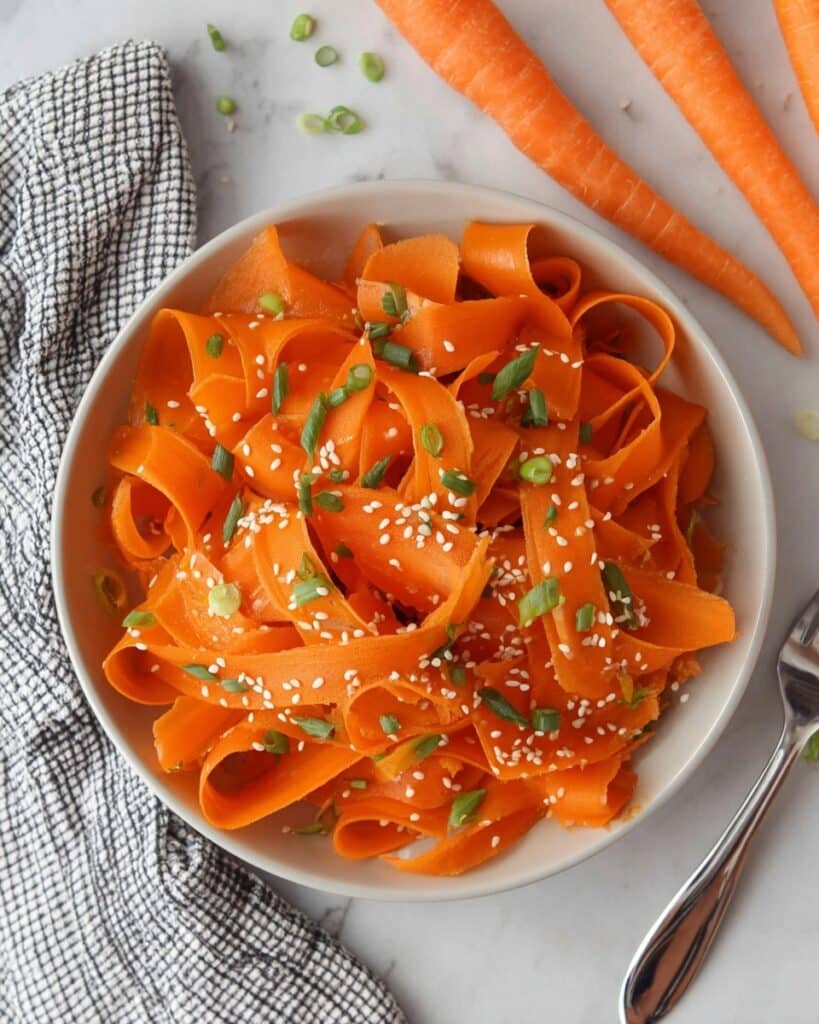 Ribbon Salad with Ginger-Sesame Dressing Recipe