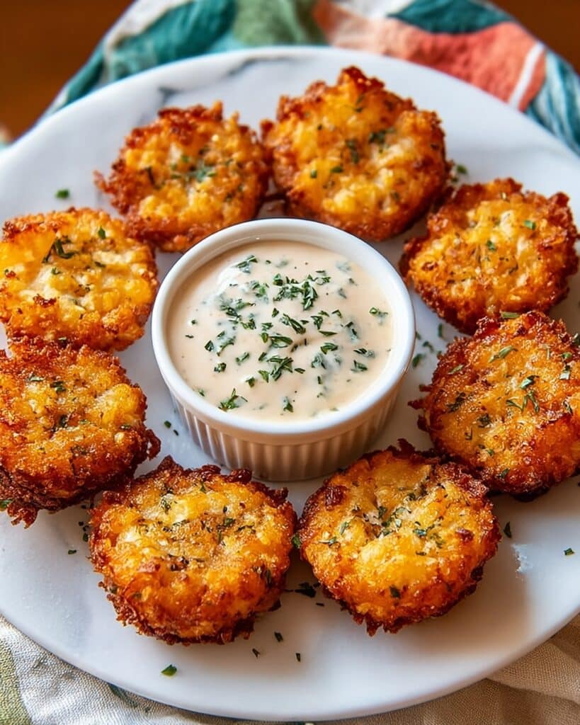 Crispy Crab Cake Bites with Zesty Lemon-Dill Sauce Recipe