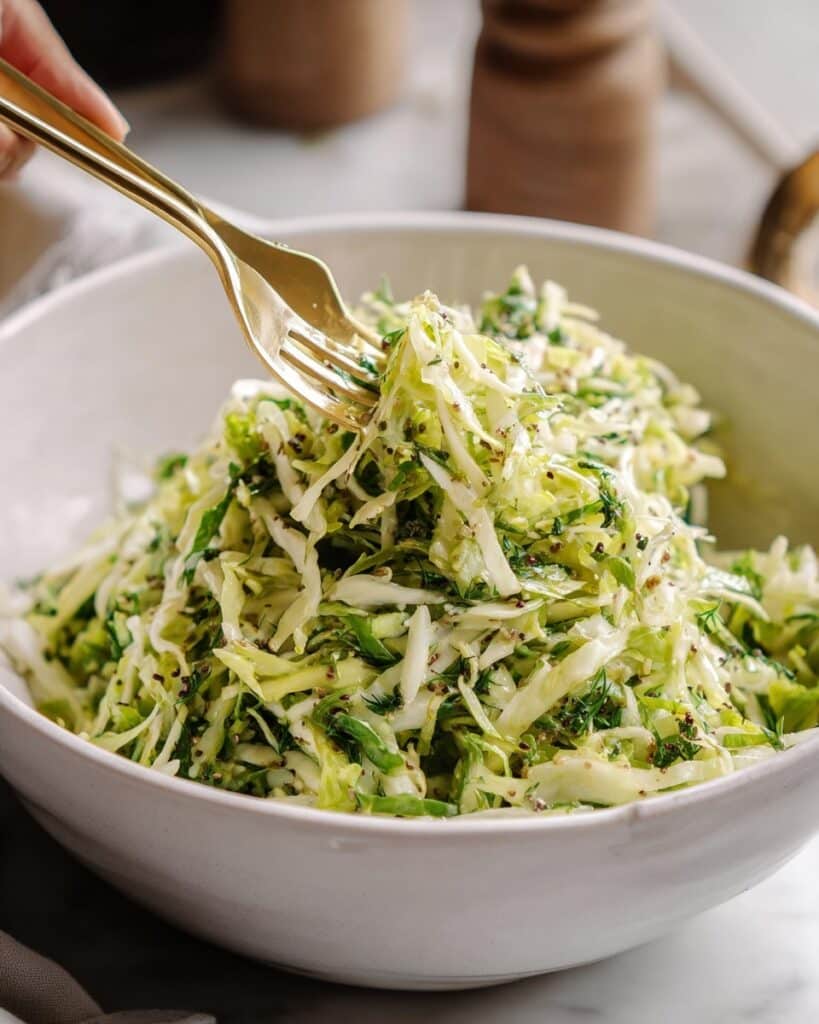 Greek Cabbage Salad with Feta, Olives, and Dill Recipe