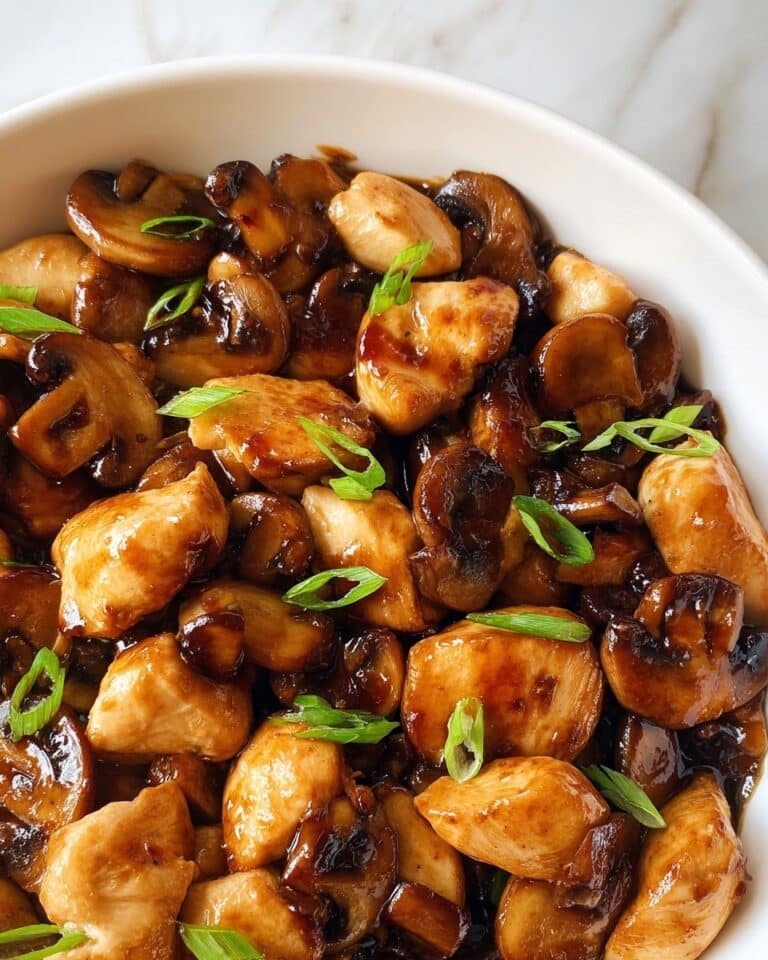 Chinese Chicken with Mushrooms and Vegetables in Oyster Sauce Recipe