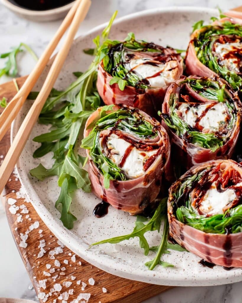 Italian Sushi with Prosciutto, Salami, and Burrata Recipe