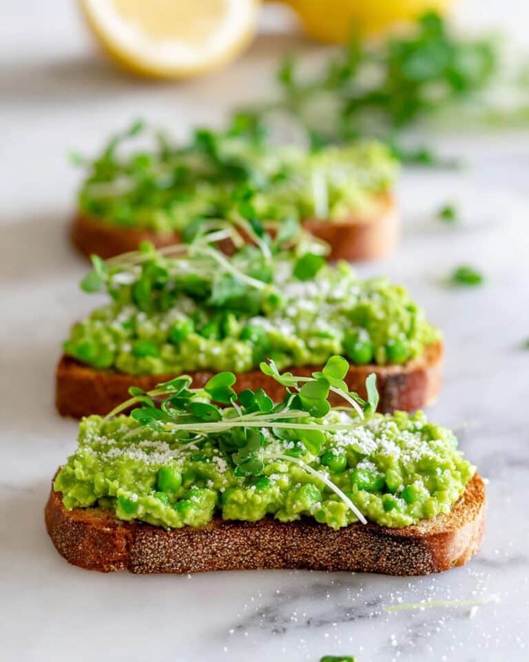 Pea Bruschetta Recipe (Pea Crostini) Recipe