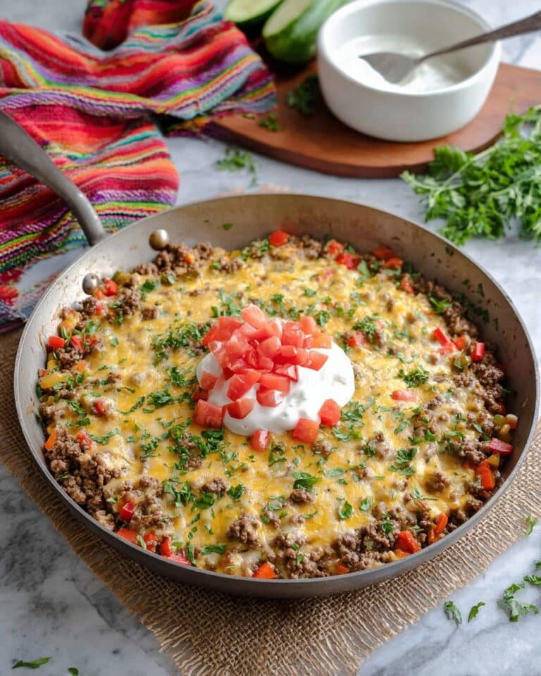 Mexican Cauliflower Rice with Ground Beef and Cheddar Recipe